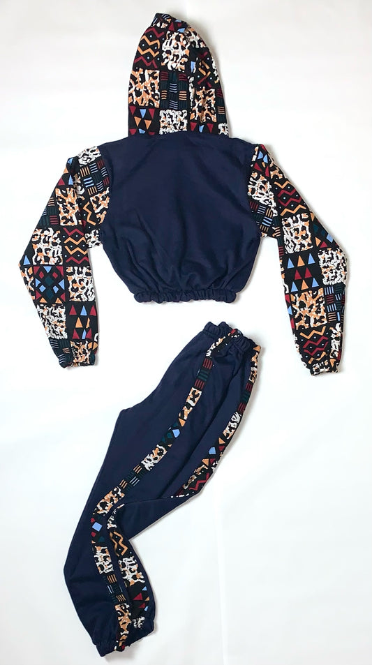Printed Sweat Suit Set