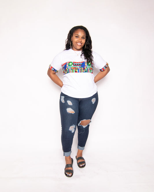 African Print Stripe T-Shirts (All)