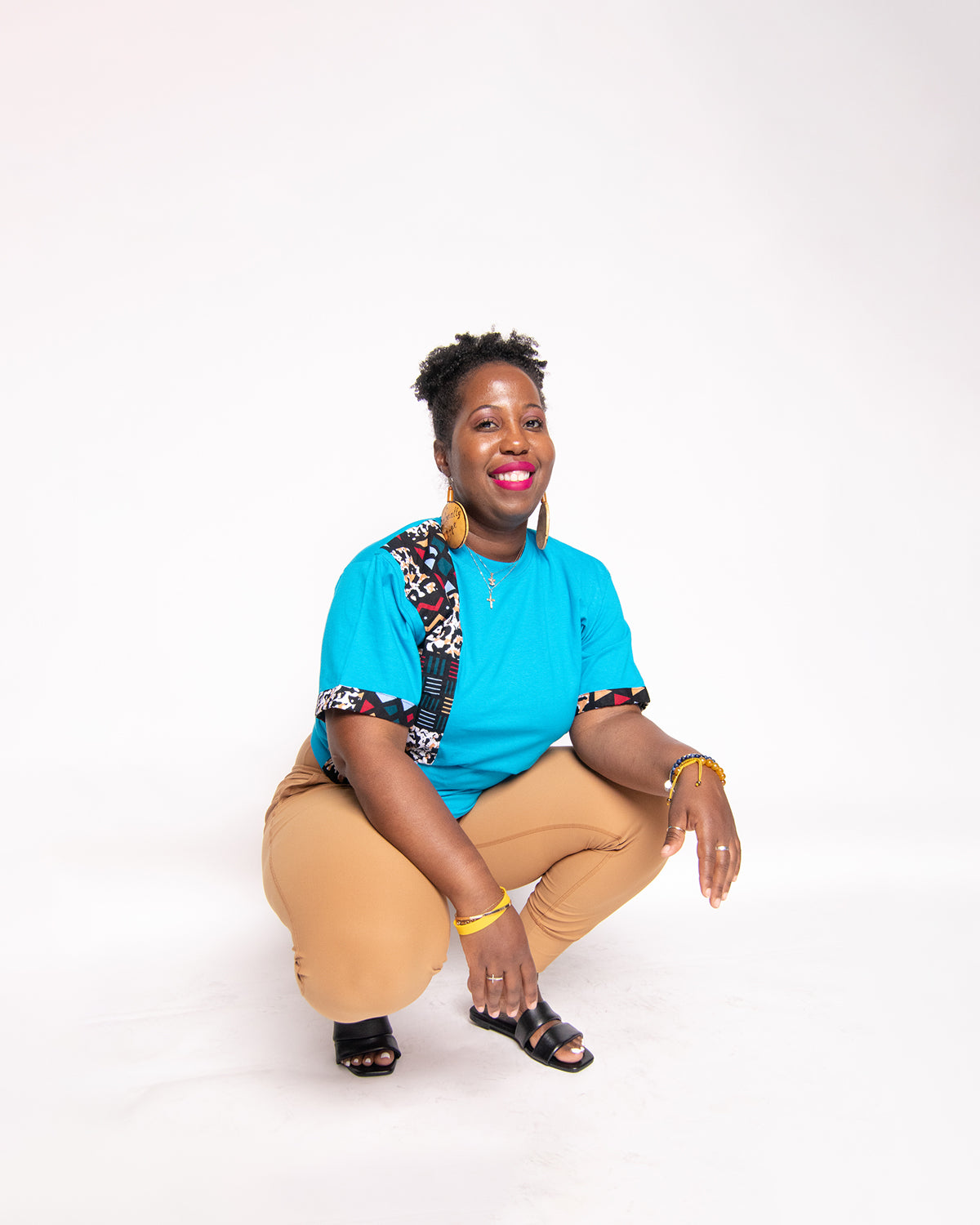 African Print Stripe T-Shirts (All)